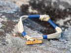 Classic 1 KG - Sandbeige & Havsblå, armband från CleanSea