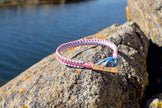 Action Taker 1KG - Himmelsblå, Korallrosa & Saltvit, armband CleanSea