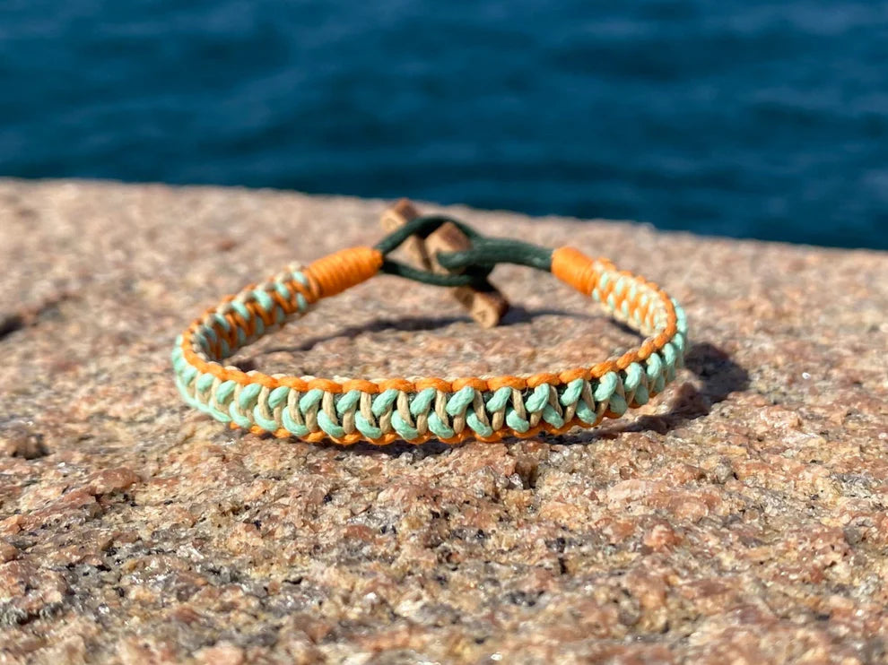 Coastal 2 KG - Solnedgångsorange & Havsmint, armband CleanSea