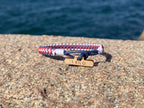 Coastal 1 KG - Havsblå & Anemonröd, armband CleanSea