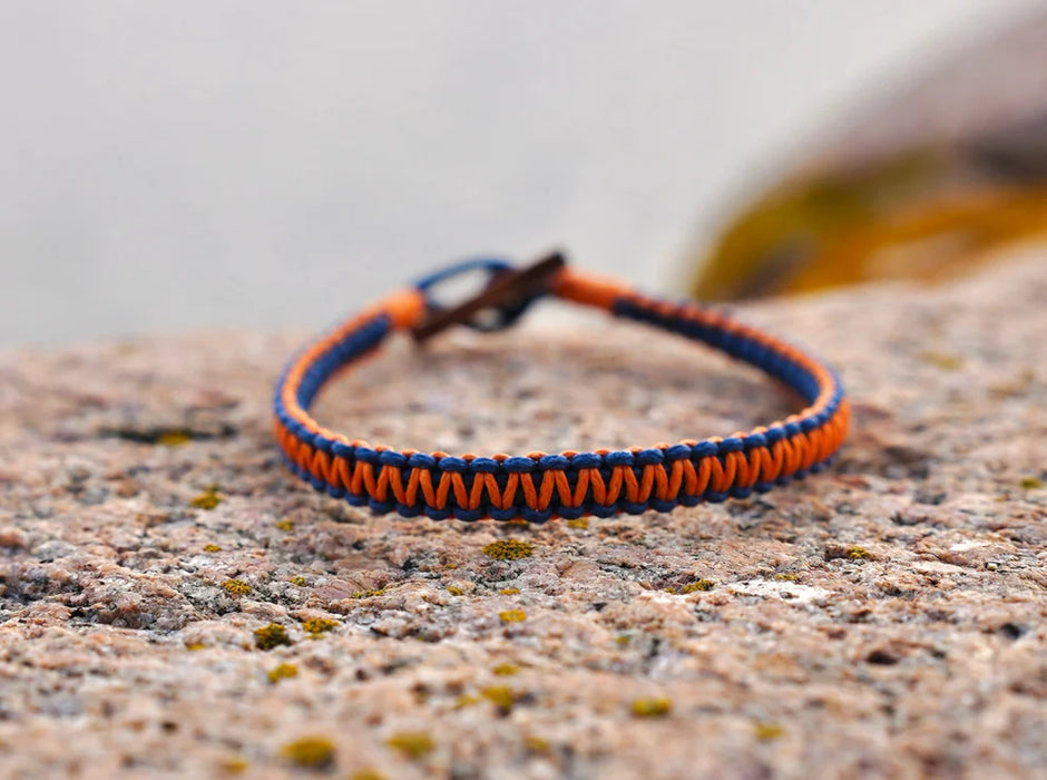 Action taker 1 KG - Solnedgångsorange & Havsblå, armband från CleanSea