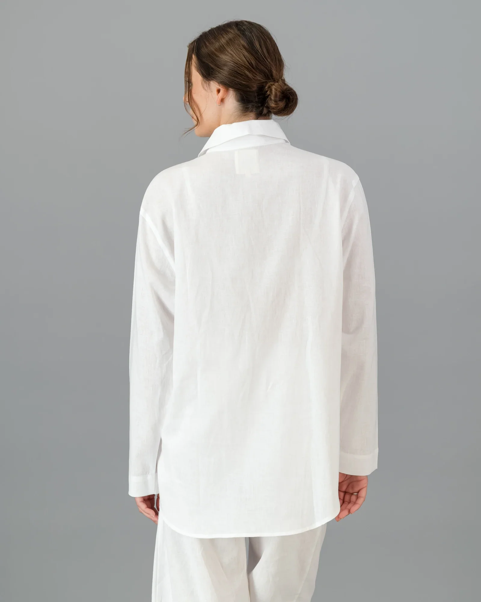 Vit Linneskjorta Dam - Oversize, Woodstock Laundry